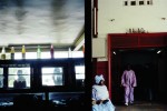 Un homme et une femme en boubou à la gare de Dakar, Sénégal en 2000 © Photo Deborah Metsch